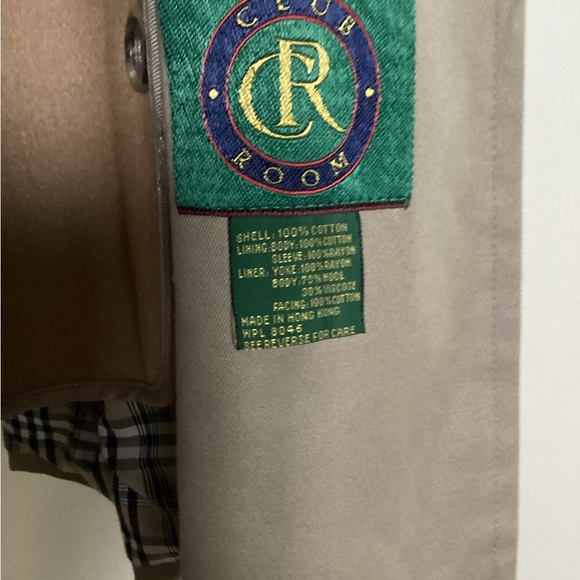 Trench coat Sz 40 Macy’s CLUB ROOM raincoat wool liner 4 seasons EUC - Picture 10 of 10